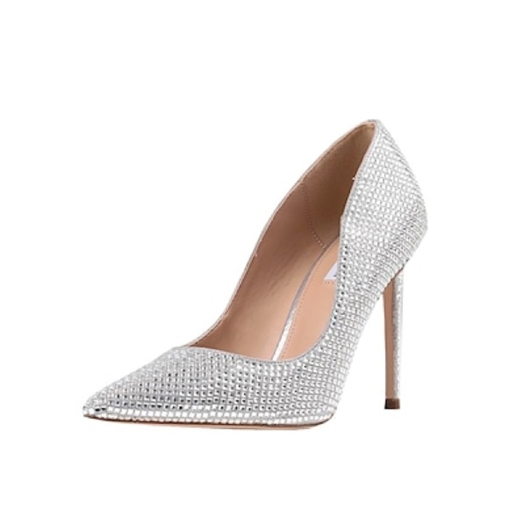 Steve Madden Silver Vivie Heel Pumps